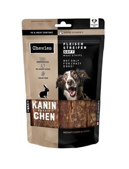 Chewies Fleischstreifen Soft 150 g - Sparpaket: Kaninchen 3 x 150 g