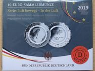 10 Euro Sammlermünze BRD 2019 "Luft bewegt - In der Luft-" D, PP, Neu und OVP im Blister - Büren
