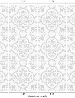 Home affaire Fliesenaufkleber blaue Ornamente (Set, 12 St), Stickerfliesen, selbstklebend, Sticker, 12er Set