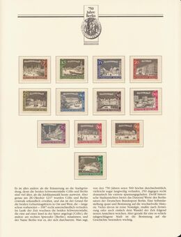 "750 Jahre Berlin" Briefmarken Jubiläums Collection in Ordnern 62 Seiten (628) - Hamburg