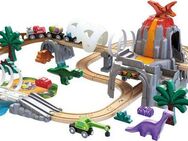 Hape Spielzeug-Eisenbahn Dino-Eisenbahn-Abenteuer, mit Licht- und Soundfuntkion