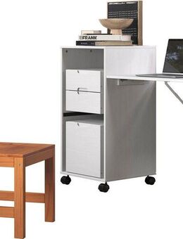 INTER-FURN Schreibtisch Ostra, smart mit aufklappbarer Arbeitsplatte von 50 zu 122 cm erweiterbar