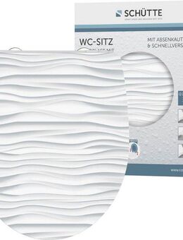 Schütte WC-Sitz White Wave, Duroplast, mit Absenkautomatik und Schnellverschluss, High Gloss