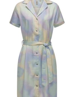 Ragwear Sommerkleid Sawira Gemustertes Midikleid mit Knopfleiste