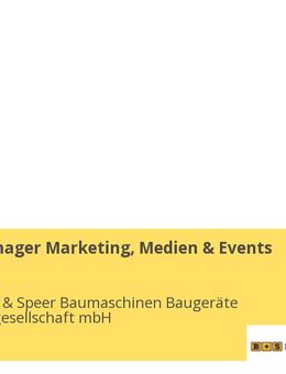 Projektmanager Marketing, Medien & Events (m/w/d) - Kiel