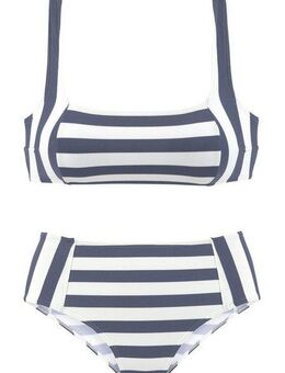Venice Beach Bustier-Bikini mit gewebten Streifen