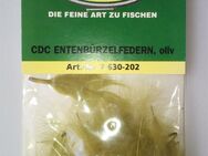 Neu! 4 Entenbürzelfedern Exori CDC Feder Farbe:Oliv I:1g - Kirchheim (Teck) Zentrum
