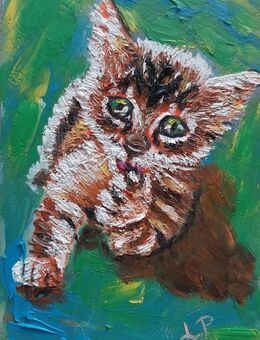 Katze mit Öl gemalt - Mönchengladbach