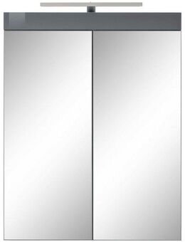 welltime Spiegelschrank Avena Badezimmerschrank wahlweise mit Aufsatzleuchte - (B/T/H) 60/17/77 cm