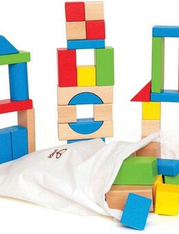 Hape Bunte Holzbausteine Spielbausteine, (Set, 50 St)