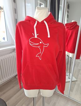 Roter Hoodie von Kariban, Größe M – mit Wal Motiv - Berlin Spandau
