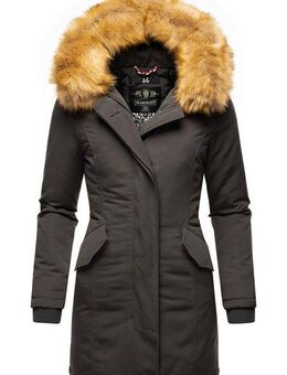 Marikoo Wintermantel Karmaa edler Parka mit Kunstfellkapuze