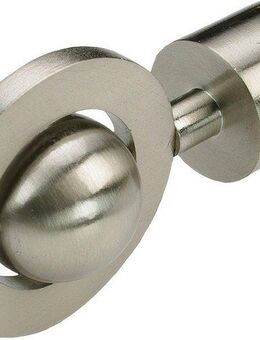 Liedeco Gardinenstangen-Endstück Endstück, Endknopf edelstahl-optik "France" Lyon, Gardinenstangen, (1-St), Endstück, Endknopf Lyon, 1 Stück