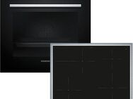 SIEMENS Induktions Herd-Set PQ521IB02, mit Backwagen, Backwagen mit ausziehbarer Tür für bequemes Kochen & Backen