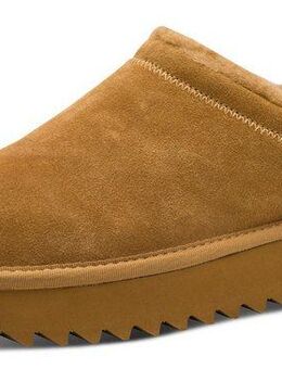 Tamaris Hausschuh, Clogs, Bequemschuh mit Fellimitat-Kragen
