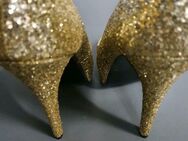 Peeptoes Glitzer Gold Plateau High Heels wie Neu Gr.37 - Hamburg