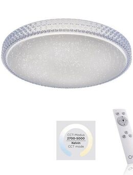 JUST LIGHT Deckenleuchte FRIDA, Fernbedienung, Infrarot inkl., Memory, nach Trennung vom Netz, dimmbar über Fernbedienung, LED fest integriert, warmweiß - kaltweiß, LED, CCT - tunable white, Infrarot inkl., dimmbar über Fernbedienung