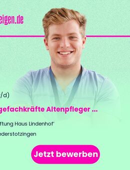 Pflegefachkräfte Altenpfleger oder Gesundheits - und Krankenpfleger (jeweils m/w/d) - Niederstotzingen