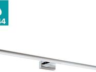 EGLO Spiegelleuchte PANDELLA 1 Wandlampe, Badezimmerlampe, chrom, silber, weiß, IP44, LED fest integriert, Neutralweiß, LED, Bad, Badezimmer, klassisch, modern, minimalistisch, 78x12x4cm