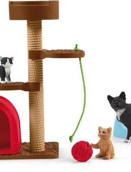 Schleich® Spielfigur FARM WORLD, Spielspaß für niedliche Katzen (42501), (Set)