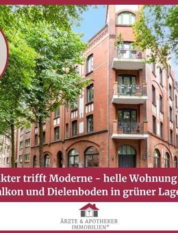 Altbaucharakter trifft Moderne - helle Wohnung mit Aufzug, Balkon und Dielenboden in grüner Lage! - Hamburg