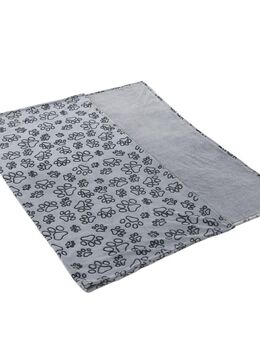 Smartpet Microfaserdecke Pawzzz - L 200 x B 150 cm, hellgrau/schwarz