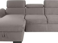 COTTA Ecksofa Lola L-Form mit Kopfteilfunktion & Hocker, Set, wahlweise mit Bettfunktion, Bettkasten & Armteilverstellung