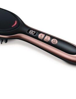 BEURER Haarglättbürste HS 60 Haarglättungsbürste für geschmeidige, glänzende Haare, Mit Keramik Beschichtung zum Schutz der Haare und Ionenfunktion