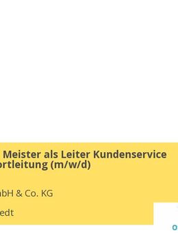 Techniker / Meister als Leiter Kundenservice inkl. Standortleitung (m/w/d) - Norderstedt