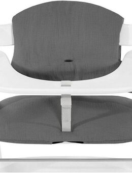Hauck Kinder-Sitzauflage Highchair Pad Select Muslin, dark Grey, für die hauck Holzhochstühle Alpha+, Beta+ und Arketa