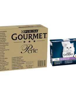 96 x 85 g Jumbopack Gourmet Perle + 12 x 85 g Gemischte Auswahl gratis! - Fisch-Mix in Sauce