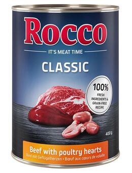 Rocco Classic 6 x 400 g - Rind mit Geflügelherzen
