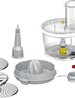 BOSCH Mixaufsatz Lifestyle Set VeggieLove Plus MUZ9VLP1, Zubehör für alle Bosch Küchenmaschinen OptiMUM MUM9…, mit Multimixer inkl. 3 Scheiben