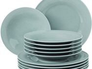 Seltmann Weiden Tafelservice Teller Set, Geschirr-Set Beat (12-tlg), 6 Personen, Porzellan, Teller Set, weiß, mit Rillendekor, 12 Teile, für 6 Personen