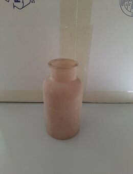 Glasvase Glasflasche, Vase - ca. 17cm hoch ca. 4,5cm Öffnung - Rustikal - grau - Essen