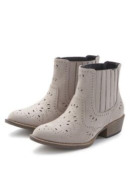 LASCANA Stiefel, Boots, Westernstiefelette, Cowboy Boots, Stiefelette mit Cut-Outs VEGAN