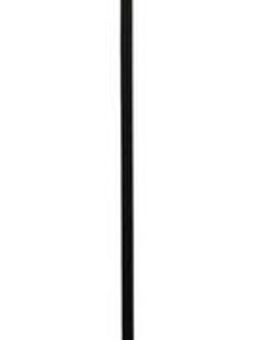 Searchlight Stehlampe Frisbee Floor Lamp - Black Metal & Smoked Glass, LED fest integriert, Warmweiß