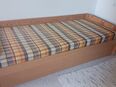Bett Holzbrett mit Bettkasten H55xL200xB95cm. in 88696