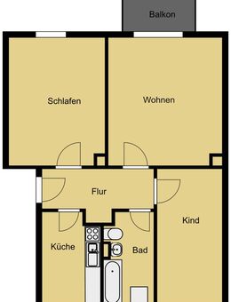 Für die kleine Familie: Ruhig gelegen, praktischer Grundriss und Südost-Balkon - Pirna