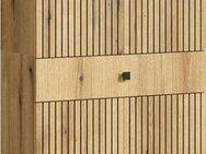 welltime Hochschrank Amrum (1-St) Breite 40cm, geräumiger Hochschrank Eiche Rillenoptik Badschrank