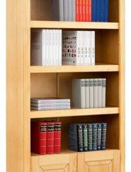 Home affaire Bücherregal Soeren, aus massiver Kiefer, Höhe 220 cm, mit 2 Holztüren, viel Stauraum