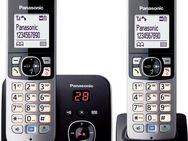 Panasonic KX-TG6822G Schnurloses DECT-Telefon (Mobilteile: 2, mit Anrufbeantworter, Nachtmodis, Freisprechen)