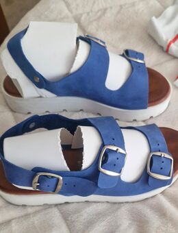 Strandfein Sandaletten blau 38 Wildleder - Trebbin