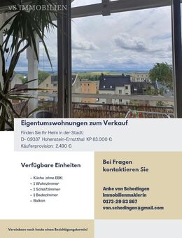 Hübsche Zwei - Zimmerwohnung in Hohenstein-Ernstthal - Hohenstein-Ernstthal