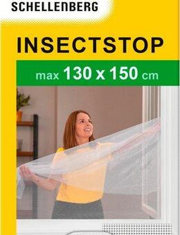 SCHELLENBERG Fliegengitter-Gewebe für Fenster ohne bohren, (Set, 1-St), Insektenschutz mit Klettband, 130 x 150 cm, weiß