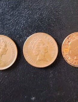 Englische Pfund Münzen 3 Stück Je 1 Pence Königin Elisabeth II. - Essen