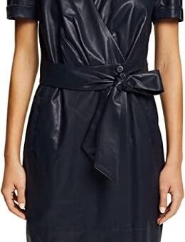 NEU mit ETIKETT * Sexy * stylisch * Kunst- Leder- Imitat * Wickel- Style * Midi * Kleid "ESPRIT" Gr. 36 / S * marine- tinten- dunkel- blau * - Riedlingen