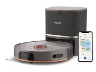 Philips Nass-Trocken-Saugroboter XU5100/10 5000 Series mit 10.000pa Saugkraft, doppeltem Wischmopp, 67 W, mit Beutel, LDS-Radarnavigationssystem, HomeRun App, inkl. Entleerungsstation