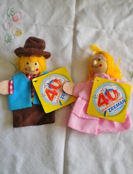 Zeeman-2 Fingerpuppen,Stoff/Holz - Linnich