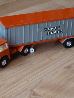 Gama Faun LKW mit Container, orange/silber - Bad Bodenteich